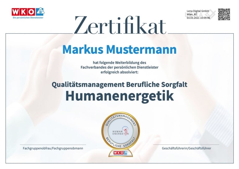 Muster-Zertifikat